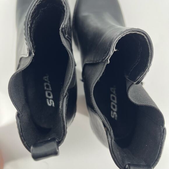 Soda Y2K Chunky Chelsea Womens Boots Sz 9 Lug Sole Grunge Ankle Punk Edgy Street - Picture 7 of 12
